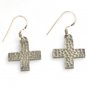 AQ124    Cross Earrrings in Sterling Silver