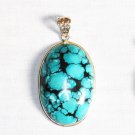 PN267  Turquoise Pendant in Sterling silver