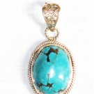 PN278  Turquoise Pendant in Sterling silver