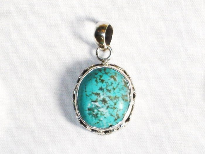 PN281 Turquoise Pendant in Sterling silver
