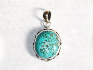 PN281  Turquoise Pendant in Sterling silver