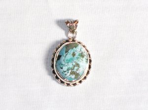 PN286  Turquoise Pendant in Sterling silver