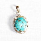 PN290  Turquoise Pendant in Sterling silver