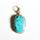 PN293  Turquoise Pendant in Sterling silver