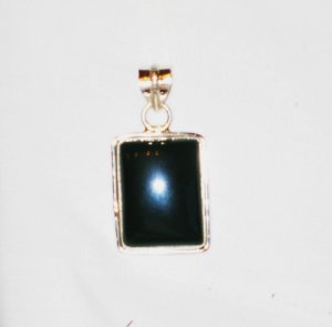 PN112 Onyx Pendant in Sterling Silver