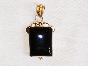PN345 Onyx Pendant in Sterling Silver