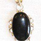 PN350 Onyx Pendant in Sterling Silver