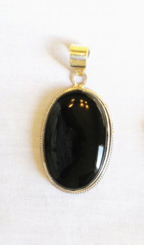 PN359 Onyx Pendant in Sterling Silver