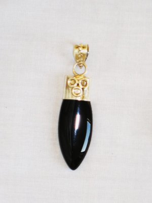 PN368 Onyx Pendant in Sterling Silver