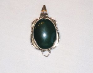 PN120 Onyx Pendant in Sterling Silver