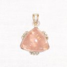 PN491 Rose Quartz Pendant in Sterling Silver