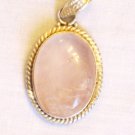 PN498 Rose Quartz Pendant in Sterling Silver