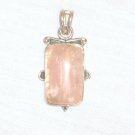 PN500 Rose Quartz Pendant in Sterling Silver