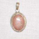 PN513 Rose Quartz Pendant in Sterling Silver