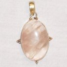 PN516 Rose Quartz Pendant in Sterling Silver