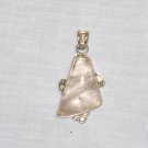 PN517 Rose Quartz Pendant in Sterling Silver