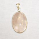 PN532 Rose Quartz Pendant in Sterling Silver