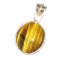 ST627 Tiger's Eye Pendant in Sterling Silver