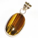 ST635 Tiger's Eye Pendant in Sterling Silver