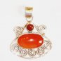 PN060 Carnelian Pendant in Sterling Silver