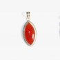 PN127 Carnelian Pendant in Sterling Silver