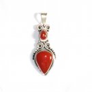 PN148 Carnelian Pendant in Sterling Silver