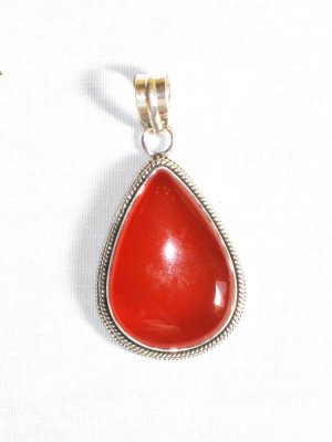 PN300 Carnelian Pendant in Sterling Silver