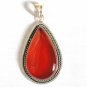 PN313 Carnelian Pendant in Sterling Silver