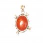 PN116 Red Jasper Pendant in Sterling Silver