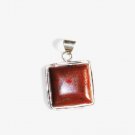 PN150 Red Jasper Pendant in Sterling Silver