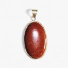 PN152 Red Jasper Pendant in Sterling Silver