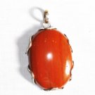 PN299 Red Jasper Pendant in Sterling Silver