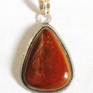 PN321 Red Jasper Pendant in Sterling Silver