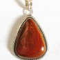 PN321 Red Jasper Pendant in Sterling Silver