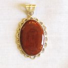 PN412 Red Jasper Pendant in Sterling Silver