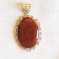 PN412 Red Jasper Pendant in Sterling Silver