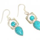 ST606 Turquoise Earrings Set in Sterling Silver
