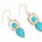 ST606 Turquoise Earrings Set in Sterling Silver