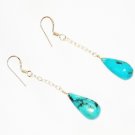 ST609 Turquoise Earrings Set in Sterling Silver