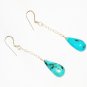 ST609 Turquoise Earrings Set in Sterling Silver