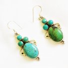 ST615 Turquoise Earrings Set in Sterling Silver