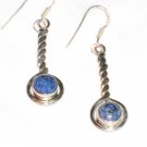 ST391 Lapis Lazuli Earrings Set in Sterling Silver