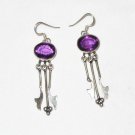 ER029 Amethyst Earrings set in sterling silver