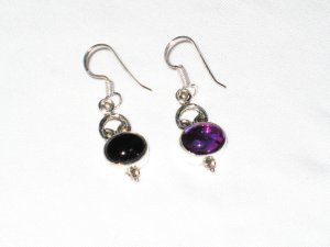 ER036 Amethyst Earrings set in sterling silver