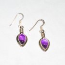 ER038 Amethyst Earrings set in sterling silver