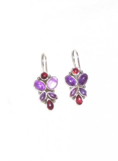 ER039 Amethyst Earrings set in sterling silver