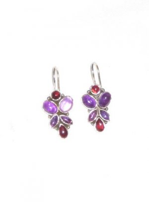 ER039 Amethyst Earrings set in sterling silver