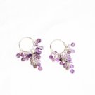 ST378 Amethyst Earrings set in sterling silver