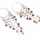 ST381 Amethyst Earrings set in sterling silver