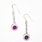 ST388 Amethyst Earrings set in sterling silver
